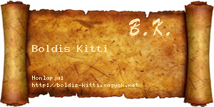 Boldis Kitti névjegykártya